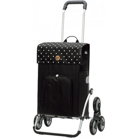 Chariot de courses monte-escaliers - Collection Royal Shopper design Malit - 49L - Noir - Livraison gratuite (1/5)