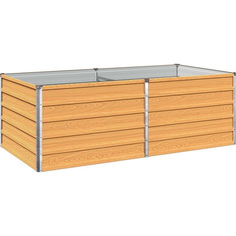 vidaXL Cama de Jardín Elevada Natural 160 x 80 x 55 cm (1/2)