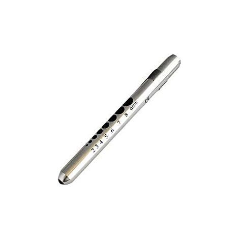 MINKUROW Mini Penna Torcia A Led Riutilizzabile Per Casa, All'aperto, Medico, Infermiere, Emt (Argento, 1 Pezzo) (1/5)