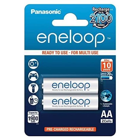 BATTERIA ricaricabile stilo Panasonic ENELOOP NIMH 1900 mAh 2pz (1/5)