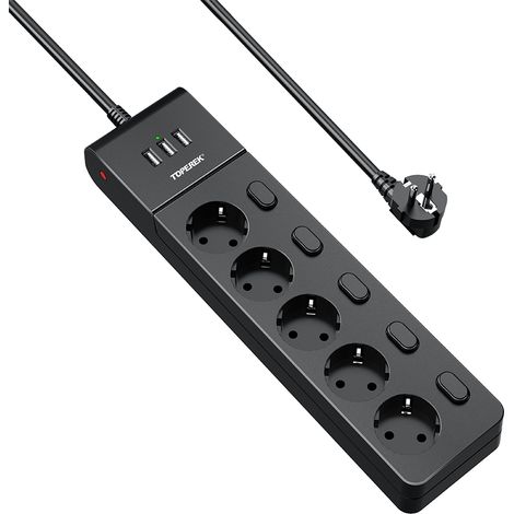 Multiprise 4 Prises USB, Interrupteurs Indépendants, Protection Surcharge 4000W Haute Sécurité (1/5)