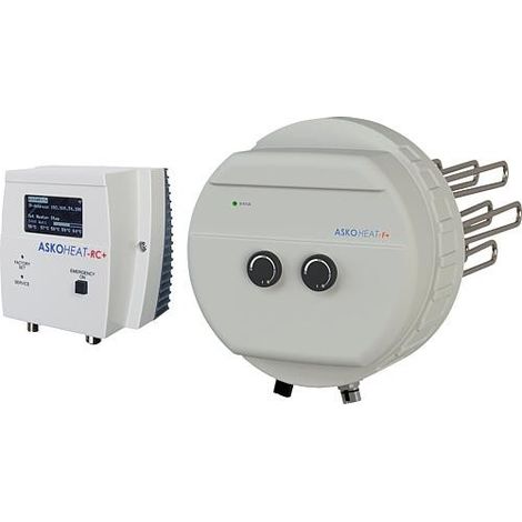 Résistance électrique à bride ASKOHEAT AHF280-TI-plus, 15kW, 400V, 6-étapes, Ø 280 mm