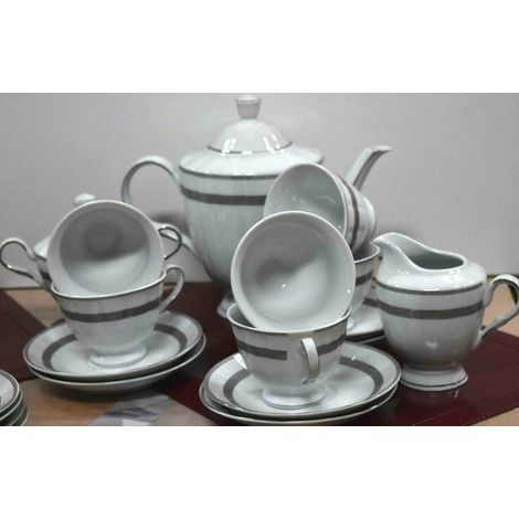 Servizio completo da tea in porcellana con teiera lattiera zuccheriera alta qualità (1/5)