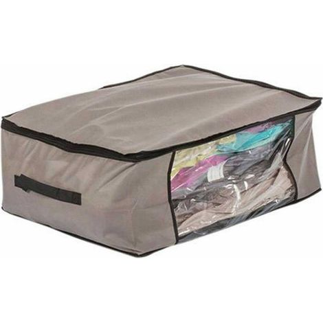 TRADE SHOP - Contenitore Salvaspazio In Tessuto Cambio Stagione Coperte Vestiti 60x45x30cm -