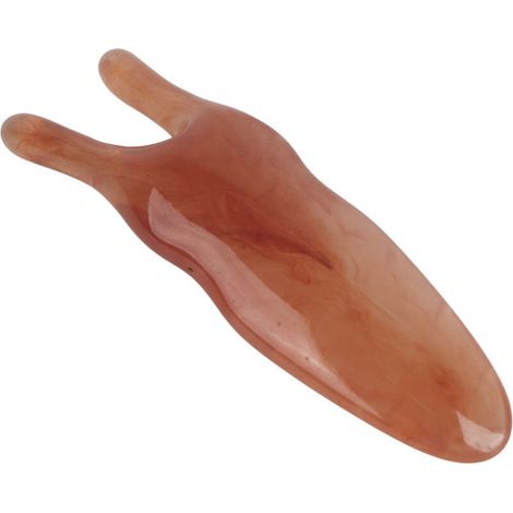Masque de beauté en résine d'abeille pour le nez et les yeux - Outil de massage facial et de grattage du nez - Couleur ambre rose