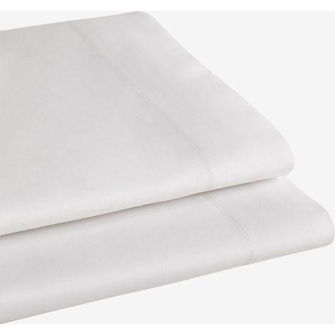 Drap plat en satin 300 fils Sampras SKLUM Blanc (1/5)