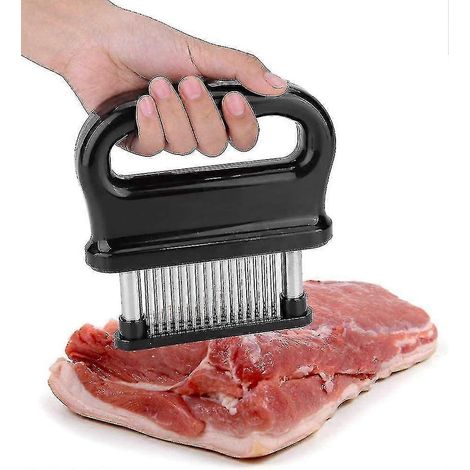 Fleischzartmacher mit 48 Edelstahlnadeln, Küchenhelfer zum Zartmachen von Fleisch
