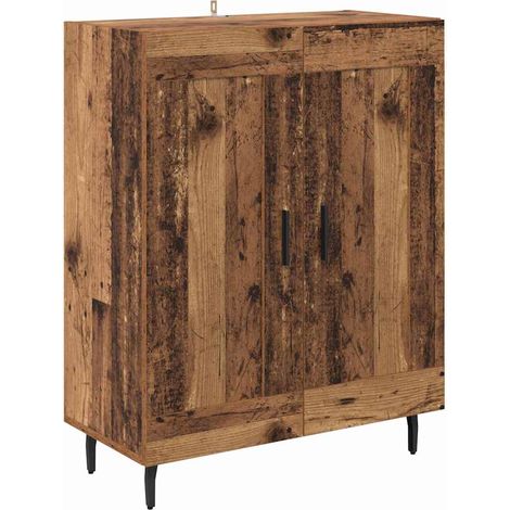 Buffet，Meuble de Rangement，Bahut Bois Ancien 69,5 x 34 x 90 cm Bois d'ingénierie et fer CFW749703 (1/5)