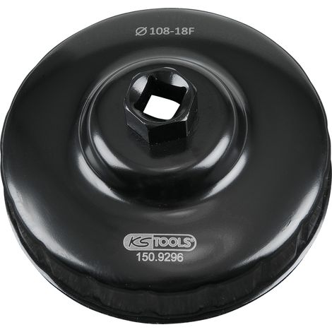 KS Tools - Cloche pour filtre à huile 1/2'' diamètre 108 mm pour Renault et Opel - 150.9296 (1/3)