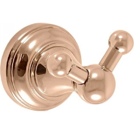 Patère double rétro MORAVA en laiton doré 7,85x5,85x5,95 cm (1/2)