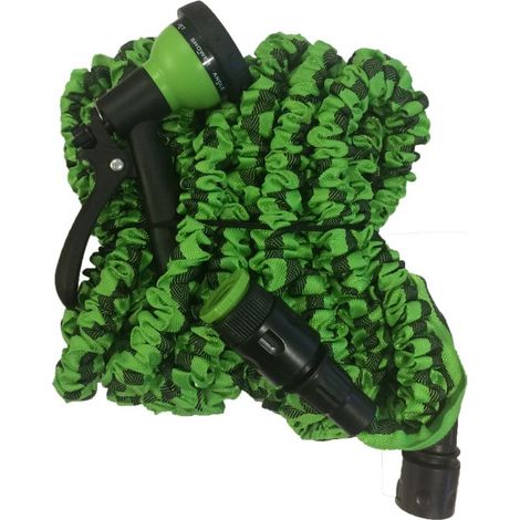 Tuyau extensible - PROVENCE OUTILLAGE - 22m - Vert - Pistolet inclus - Arrosage jardin