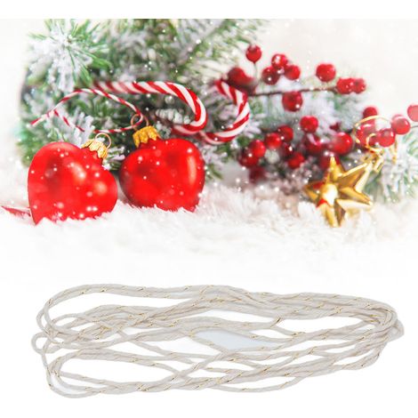 Ruban cadeau de Noël platine, corde de 2 m (1/5)