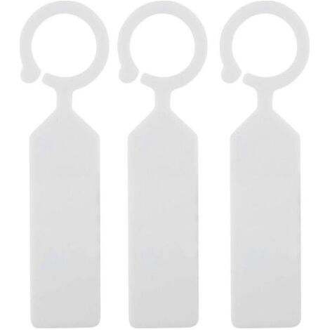 100pcs Étiquettes Marque Plantes Plastique arbre de la plante imperméable Tags jardin en plastique épais étiquettes suspendues Étiquettes de plantes de fleurs(blanc ) (1/5)