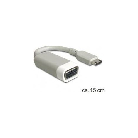 Adaptateur HDMI, VGA Delock 65471 [1x HDMI mâle C mini - 1x VGA femelle] 15.00 cm blanc D40299