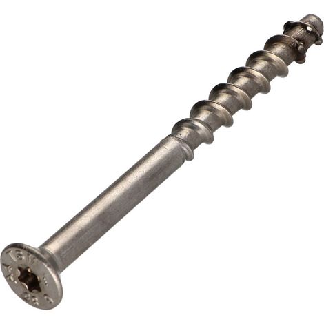 Vis béton Tête fraisée TORX T30 Inox A4 7.5X105 Filetée sur 50-30 pièces