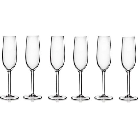Bormioli Luigi Rubino set 6 calici flute vetro cristallino 21 cl