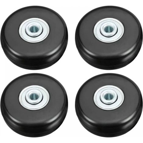 4 Pcs Luggage Casters, Heavy Duty Luggage Repair Casters, 50mm Silent Rubber Swivel Replacement Wheels for Suitcase/Luggage/Backpack/Travel (1/3)