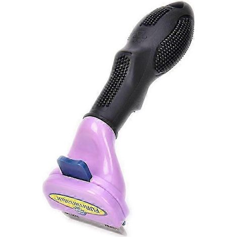 Brosse de toilettage pour petits chats à poils courts (violette) : peigne, râteau et brosse. (1/5)