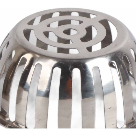 Grille d'évacuation d'eau de pluie extérieure en acier inoxydable, anti-obstruction, pour balcon, terrasse ou jardin, diamètre 12,7 cm (5 pouces). (1/5)