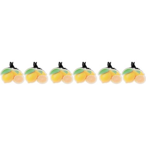 6 juegos de pinzas para el cabello con aroma a limón (1/2)