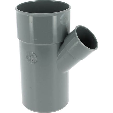 Nicoll – Raccord évacuation culotte 45° mâle-femelle PVC Ø100/50 – Classement feu NF-M1 – Collage propre pour emboîtement facile