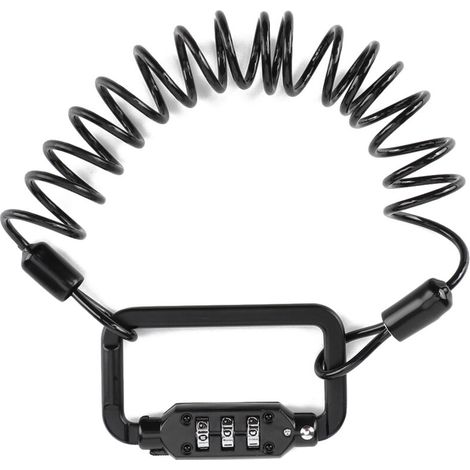 Câble de sécurité télescopique antivol pour casque moto scooter à code à 3 chiffres