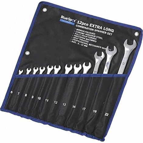 Bluespot tools 4124 - B/punto extra-lunga pettine chiave set (12 pezzi) (1/2)