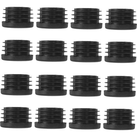 120 embouts ronds en plastique noir pieds de meubles table chaise (1/5)