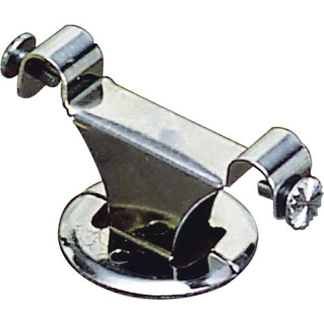 Soporte Barra 12 mm.Ø Cromo Techo Doble