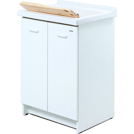 Mobile Lavatoio 63x50x87 cm 2 Ante Asse in Legno Montegrappa Acqua Edilla Bianco (1/5)
