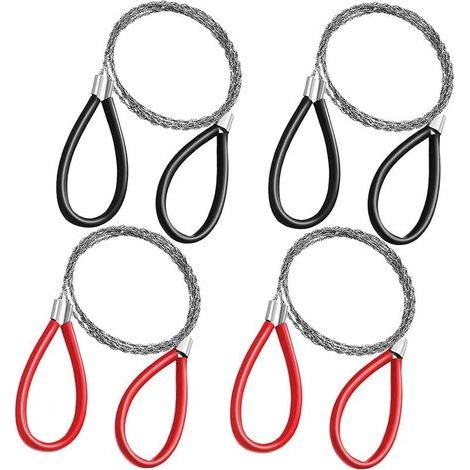 4-Piece Pipe Cutter Set, Stainless Steel Wire Saw, Metal Wire Saw, Handheld Rope Saw, PVC Pipe Cutting Tool for Wood (1/5)