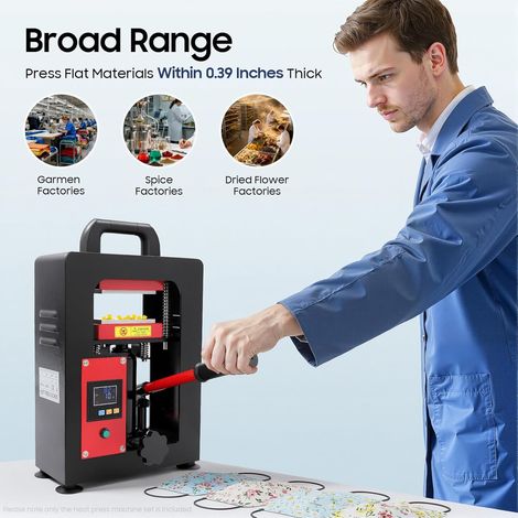 Hydraulic Heat Press Machine with Digital Temperature Control, 14000psi Manual Dual Plates Heating Presser Portable Rosin Press Extraction Extraction Extractor Equipment for DIY Leather Flower Plant (1/5)