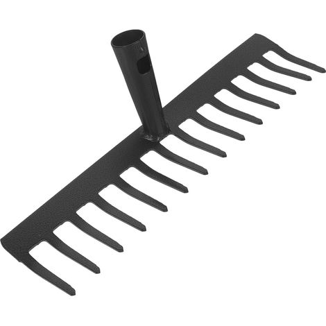 Râteau de Jardin Métallique Dents Acier Solide Outil de Remplacement Résistant pour Nettoyage et Terre sans Manche Accessoire Polyvalent pour Jardin Pelouse et Exploitation (1/5)
