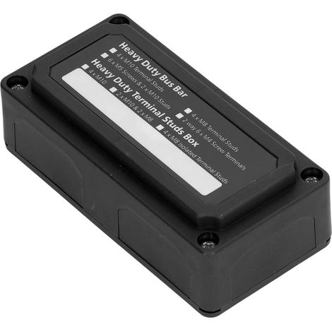 Stromschienenkasten mit M10-Schrauben, Bolzenklemmen, 48V 300A Stromverteilerblock, schwarz, elektrische Anschlussdose (1/5)