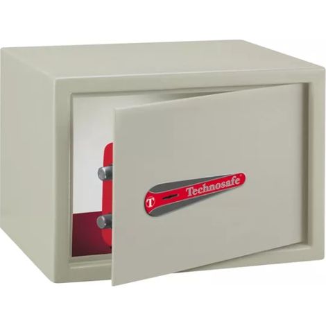 TECHNOSAFE - Coffret de sécurité à fixer à clé double panneton, 2 pênes, 17 L, 25x35x25 cm (1/5)