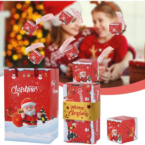 Boîte Cadeau Surprise Explosante pour Argent, Boîte Cadeau Pliante à Effet Ressort avec Confettis, Cadeau Luxe Explosif d'Argent pour Anniversaire, Anniversaire de Mariage, Saint-Valentin (1/4)
