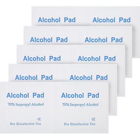 10 Lingettes désinfectantes jetables à l'alcool, coton antiseptique pour premiers soins indispensable (1/5)