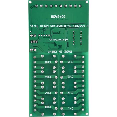 IO43A08 Multifunktionales LED-Zeitverzögerungsrelais, 8 Kanäle, 12 V, Digitalröhre (1/5)