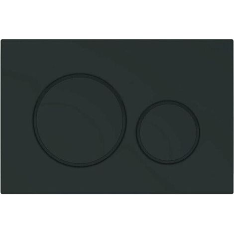 Convient pour panneau de commande de toilettes DUOFIX Sigma 20 - Noir Mat (115.882.16.1) (1/2)
