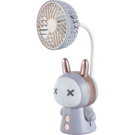 Mini-ventilateur USB silencieux ultra-compact noir - ventilateur de table portable à turbine puissante (1/5)