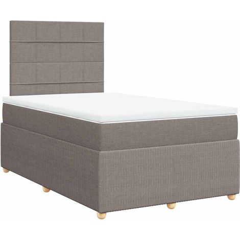 Maison Exclusive - Giroletto a Molle con Materasso Tortora 120x190 cm in Tessuto