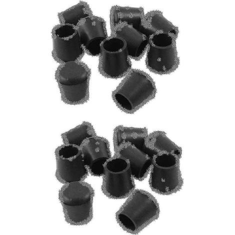 30 patins coniques en caoutchouc noir pour pieds de table/de chaise, (1/5)