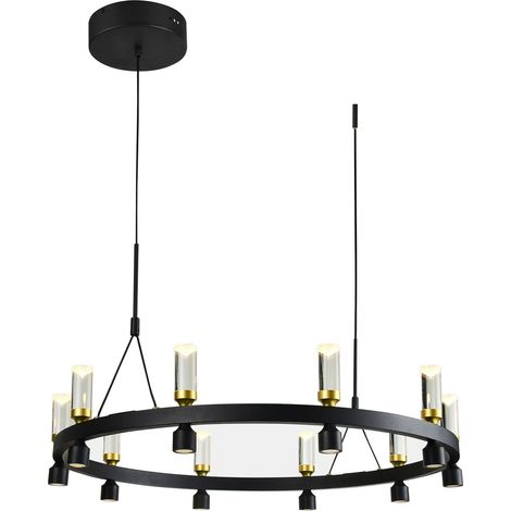Lampadario Almelo a candeliere nero/oro LED 49W Italux (1/3)