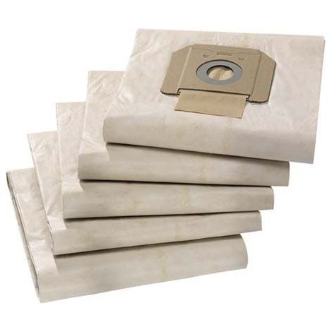 Kit de sacs pour aspirateur Kärcher NT 65/2 Tact² et NT 70/3 – 5 pièces – Accessoire pour aspiration professionnelle – Matériaux résistants
