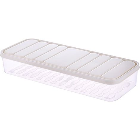 Boîte De Rangement Alimentaire - Boîte À Dumplings - PP Alimentaire - Fermeture Latérale Étanche Avec Joint En Silicone - Empilable - Translucide - 1 Pièce (1/5)