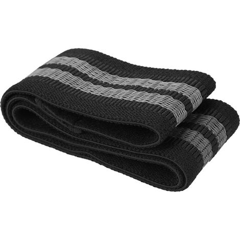 Bandes de résistance pour hanches et fessiers, entraînement cuisses et jambes fitness (Noir, L) (1/5)