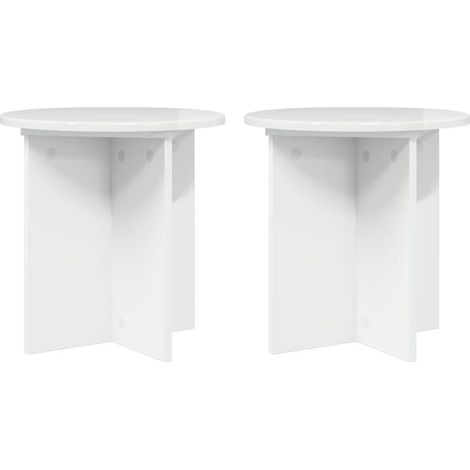 Support pour plantes (lot de 2), blanc éclatant, 40 x 40 x 40 cm (1/5)