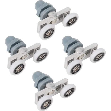 Ej.Life – Roulette porte coulissante 23mm – Rouleau silencieux pour installation facile – Résistant à l'usure et antirouille – Kit de réparation salle de bains (1/5)