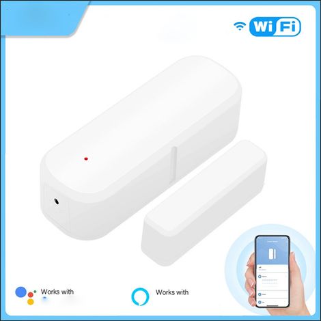 Capteur de porte/fenêtre intelligent, WiFi 2.4G, détecteur magnétique d'ouverture et de fermeture, alarme anti-cambriolage pour TUYA.