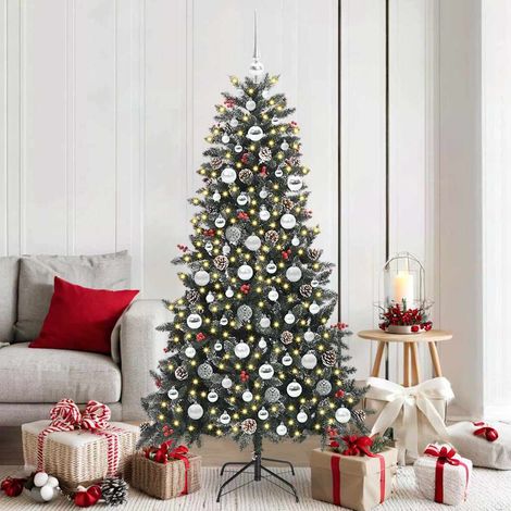 Künstlicher Weihnachtsbaum Grün 180 cm PVC, Plastik und Stahl